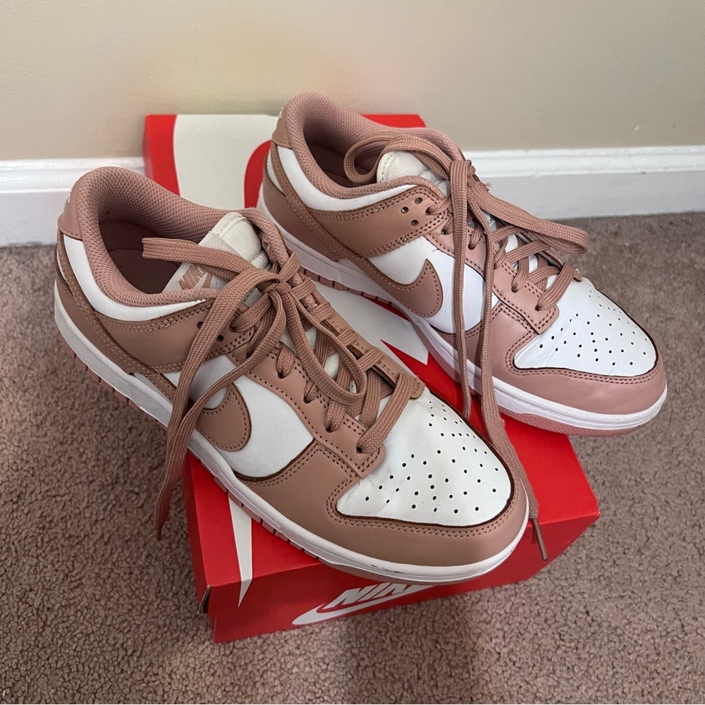 Nike Dunk Low | White/ Rose Whisper | Women’s 8